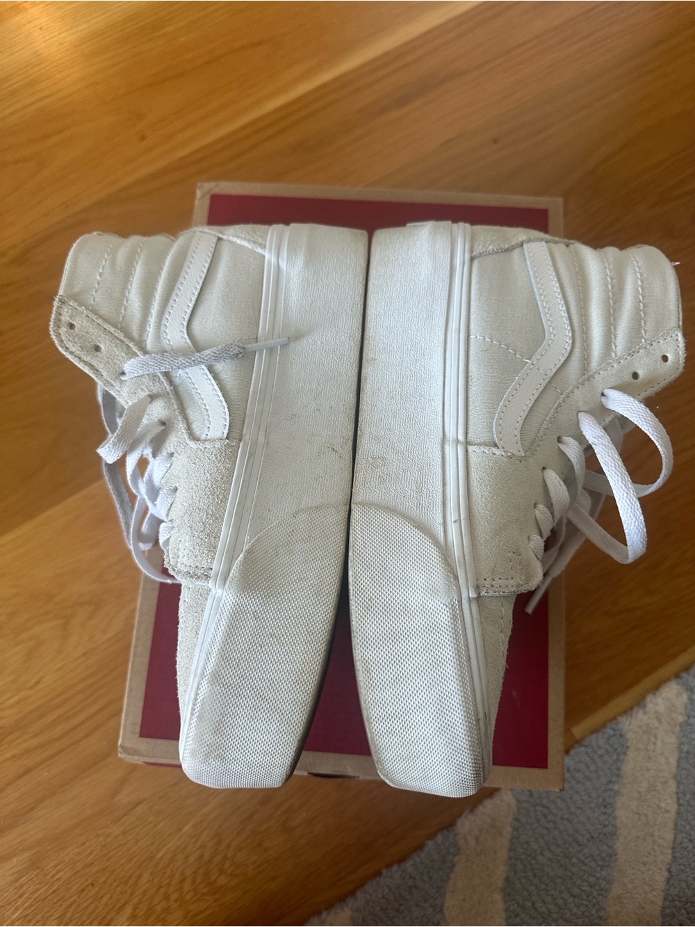 Vans Cream Platform Lace-Up Sneakers - Picture 6 of 9